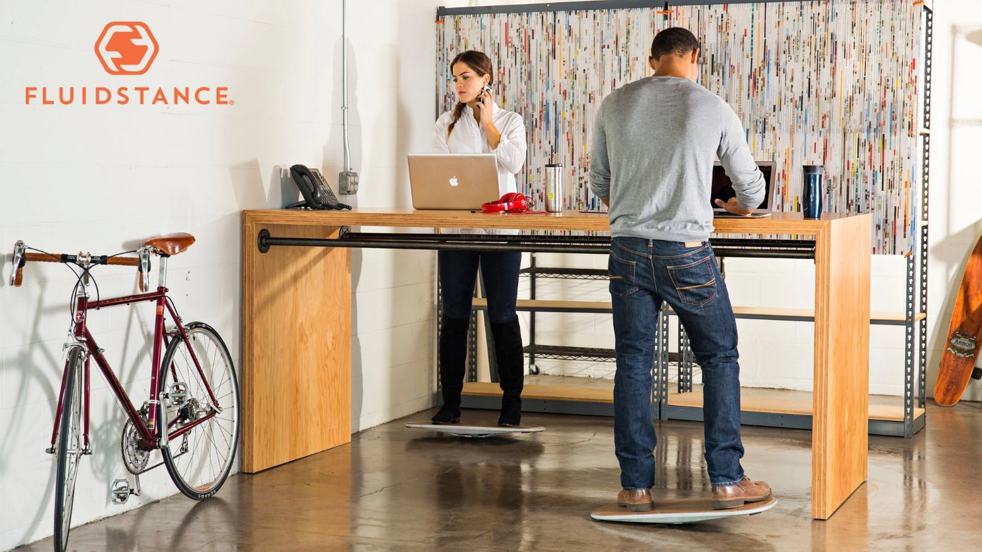 FluidStance Plank Balance Board: Balance Board for standing desks
