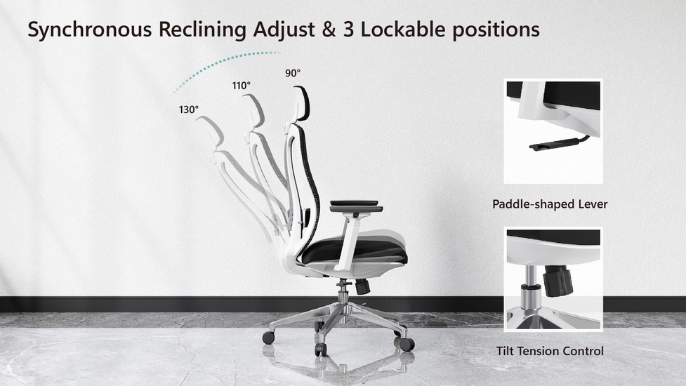 Logicfox Ergonomic Office Chair Saddle shaped Sponge Seat