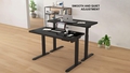 height-adjustable-electric-glass-top-standing-desk-with-drawer-black - Autonomous.ai