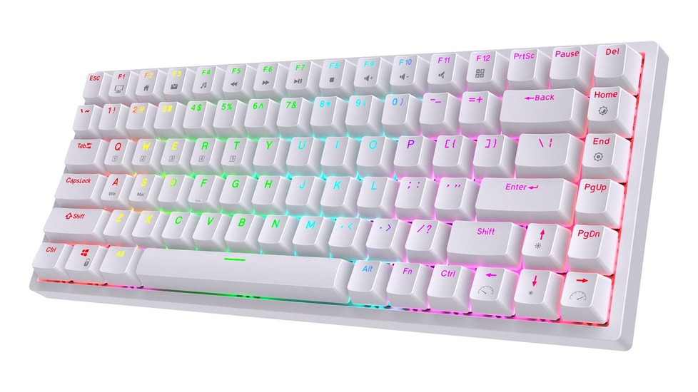 RK ROYAL KLUDGE RK84 RGB 75% Triple Mode BT5.0/2.4G/USB-C Hot Swappable Mechanical Gaming Keyboard, Quiet Red Switch - Autonomous.ai