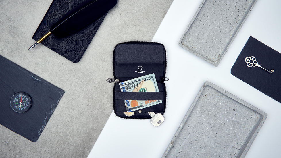Vaultskin NOTTING HILL Slim Zipper Wallet - RFID Blocking Card Holder