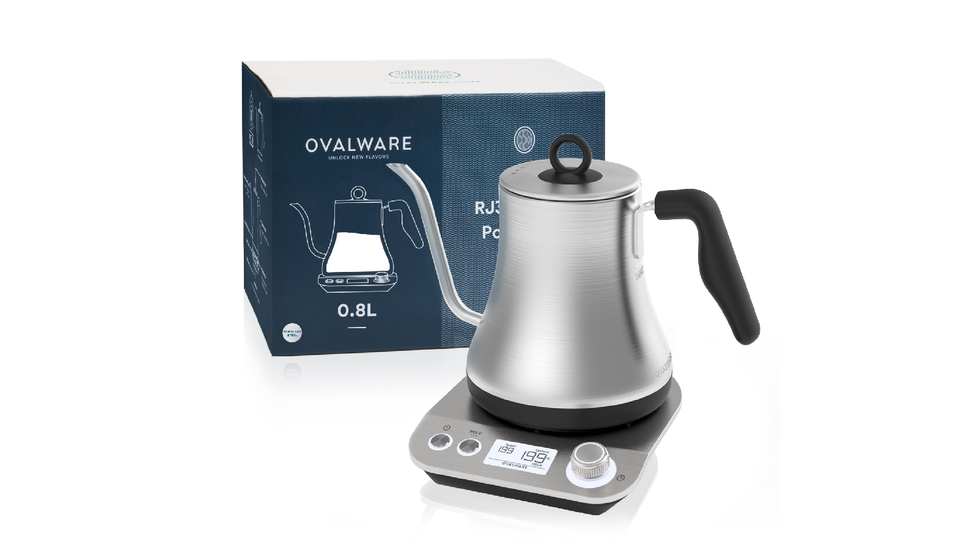 OVALWARE Electric Pour Over Gooseneck Kettle 0.8L, Variable Temperature  Control, Quick Boil, Smart Automatic Shutoff, Stainless Steel, Fast Hot Water  Boiler, Electronic Pot Heater, Coffee/Tea Maker