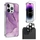 SaharaCase iPhone 14 Pro Max 6.7-inch Protection Kit Bundle - Marble Series Case with Tempered Glass Screen and Camera Protector (Purple Marble)