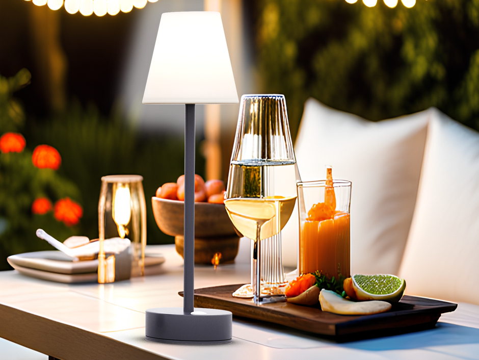 NEWGARDEN Outdoor Cordless LED Lola Slim 30 Table Lamp: Dimmable LED