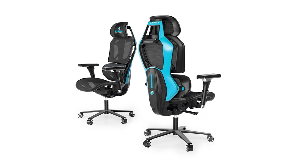 Eureka Ergonomic office chair with adjustable dual lumbar support,  headrest, armrests
