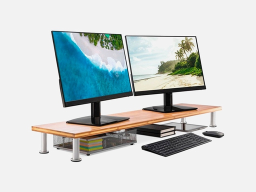 The Office Oasis Dual Computer Monitor Stand
