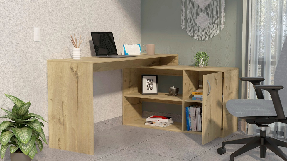 FM FURNITURE Dallas L-Shaped Home Office Desk - Autonomous.ai