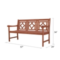 Outdoor Patio Diamond 5-foot Hardwood Bench - Brown - Autonomous.ai