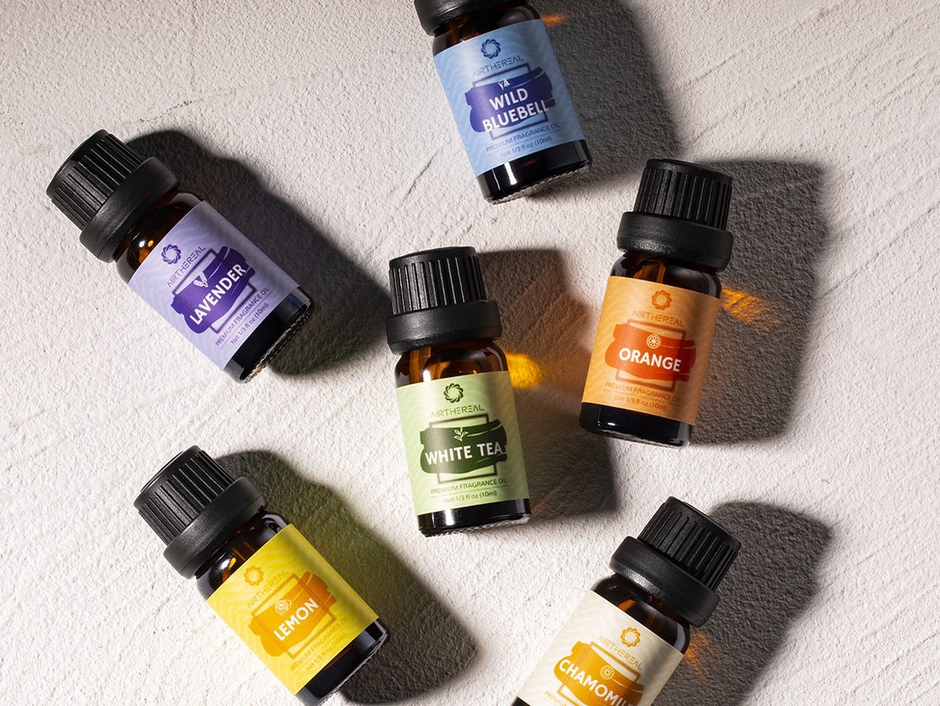 Airthereal Aromatherapy Essential Oils Gift Set: 6 Scents, 10ml Bottles