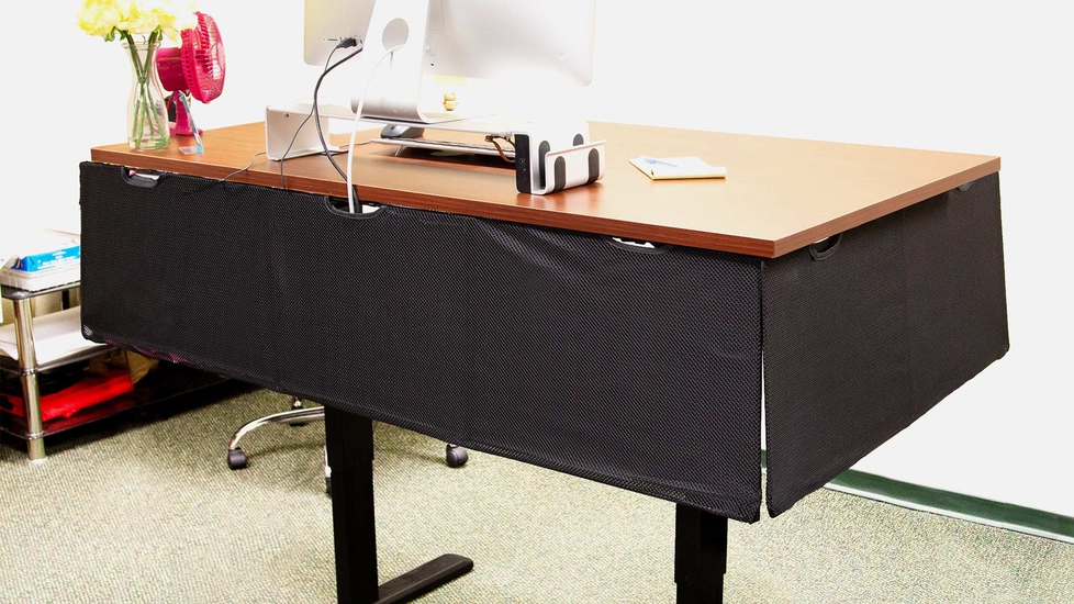 Under Desk Privacy Panel - Black | Mount It!