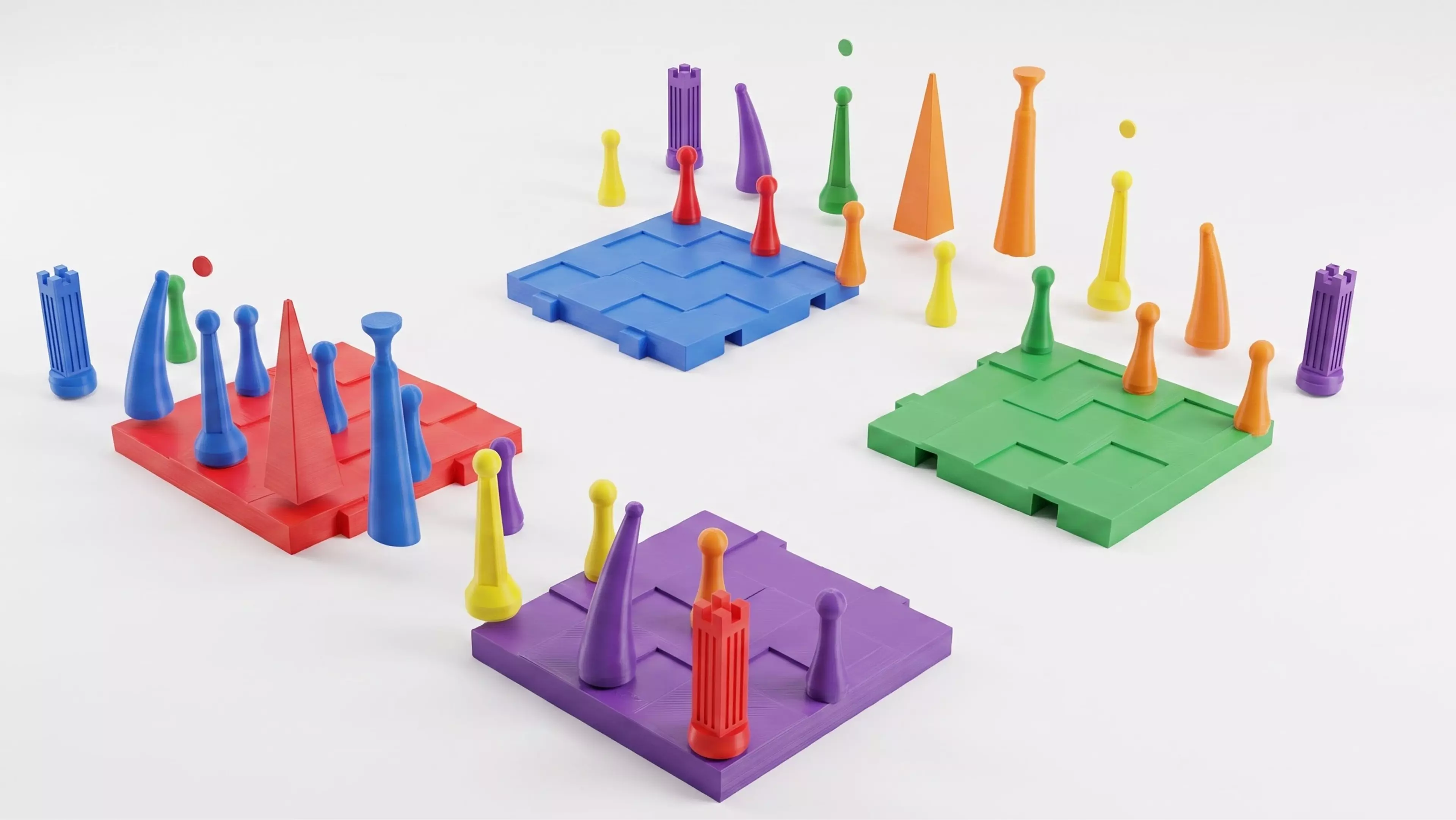A 3D-printable 2030 sf chess set (f).
