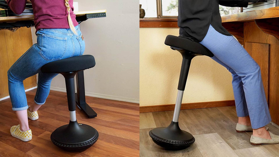 Wobble Stool Standing Desk Balance Office Stool for Active Sitting Black  Adjustable Height 23 33 Sit Stand Up Perching Chair Uncaged Ergonomics -  Office Depot