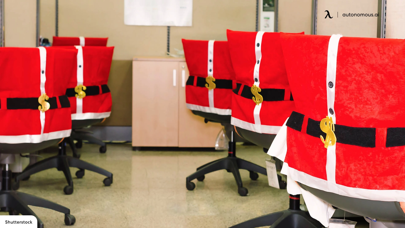 Ideas of Christmas Décor for Chairs in Office