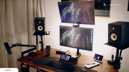 Dual Monitor Vertical Stand- Mount 2 monitors one above other VERTICAL