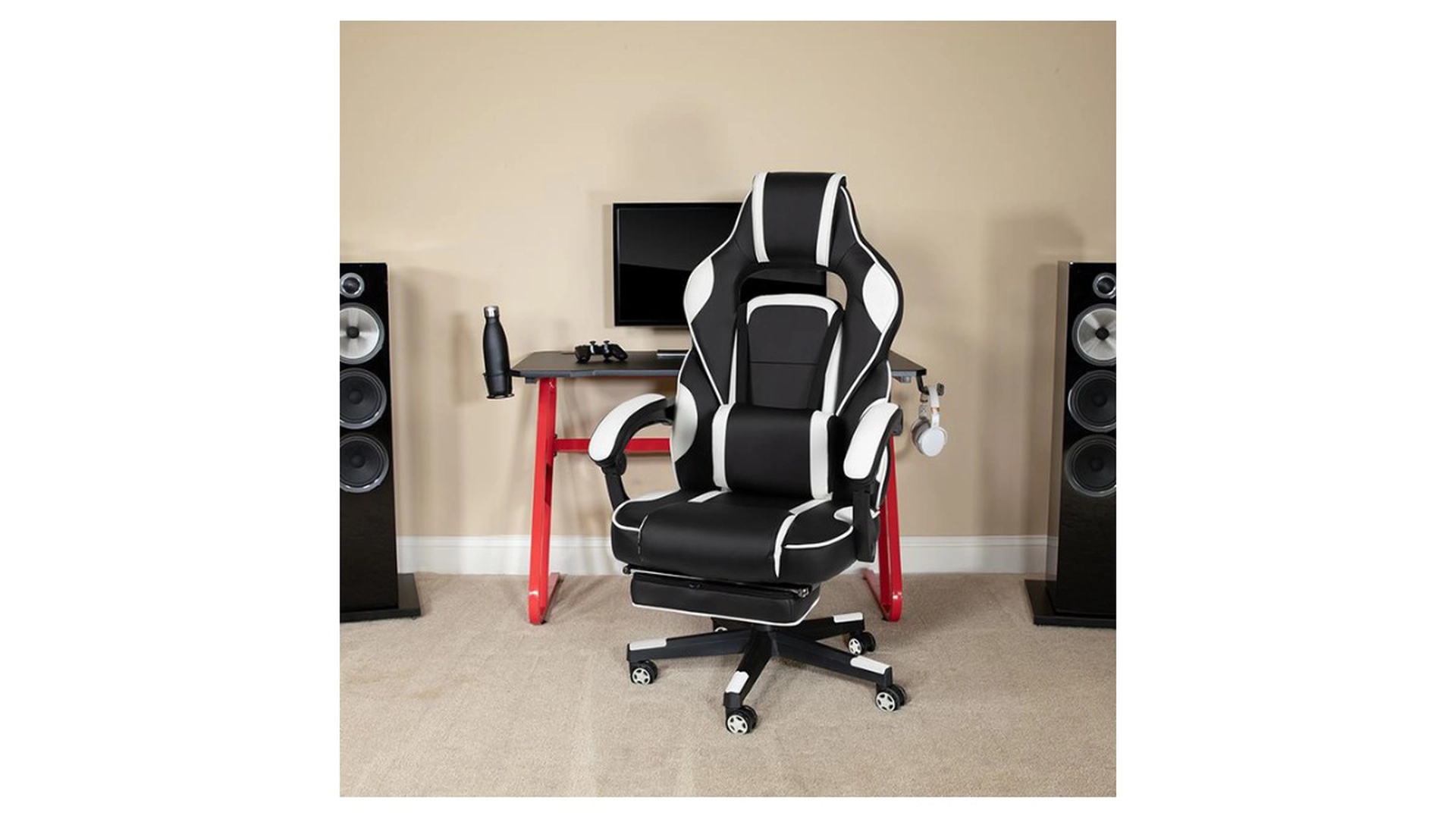Skyline Decor X40 Gaming Chair: Slide-Out Footrest