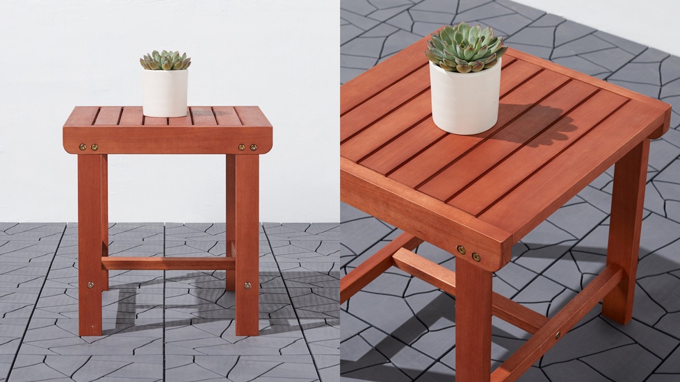Vifah outdoor patio store wood side table