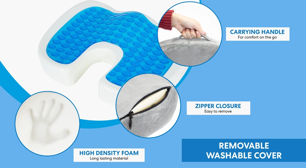 Wedge Wheelchair Cushion Foam Non Slip Stop Forward Sliding