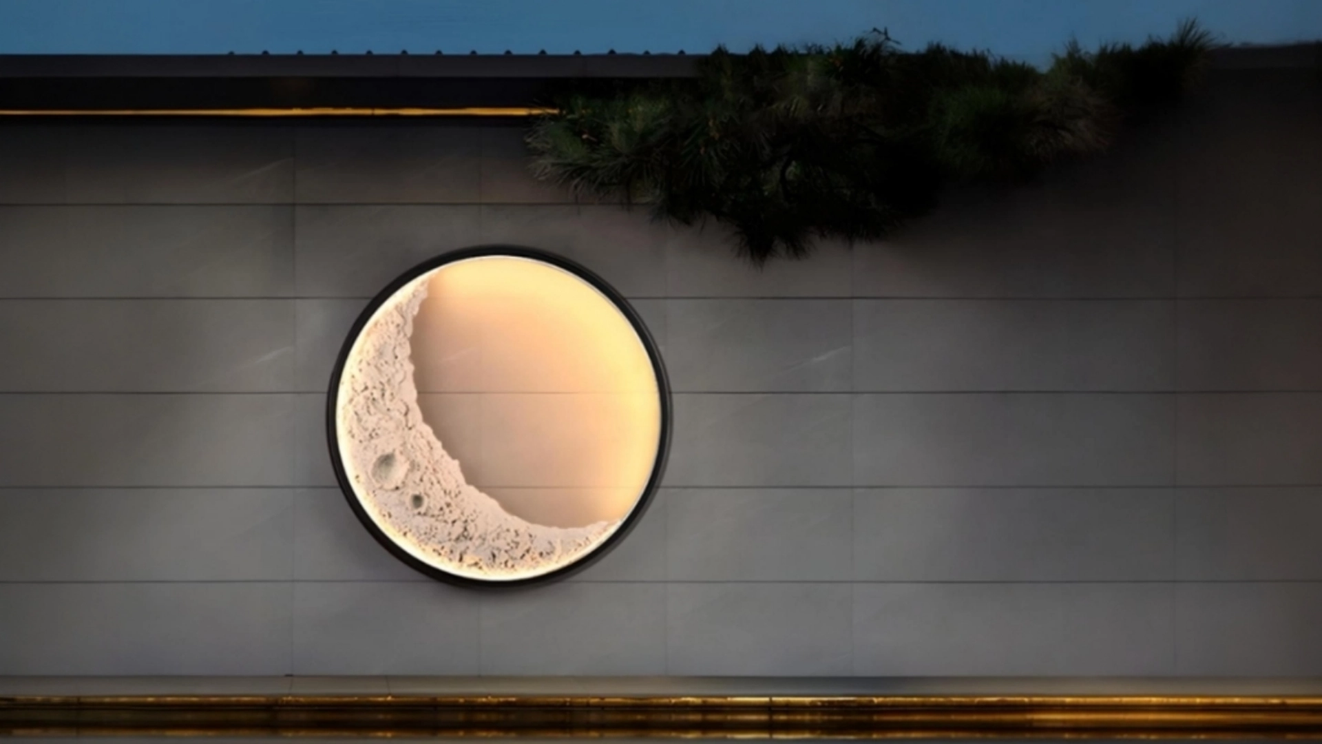 VIVZONE Moon Wall Lamp Indoor and Outdoor Lighting: 3D