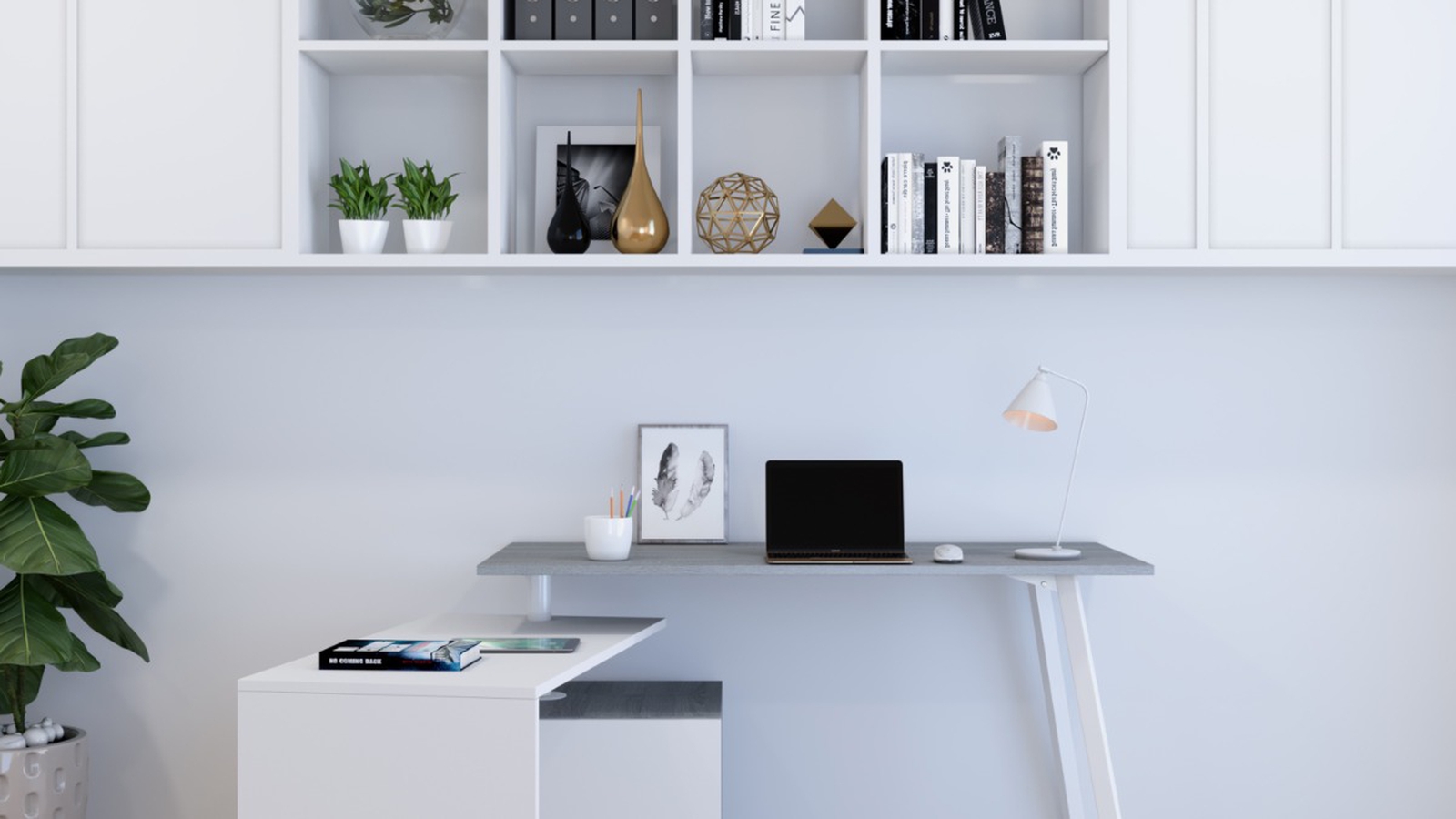 Techni Mobili Rotating Multi-Positional Modern Desk