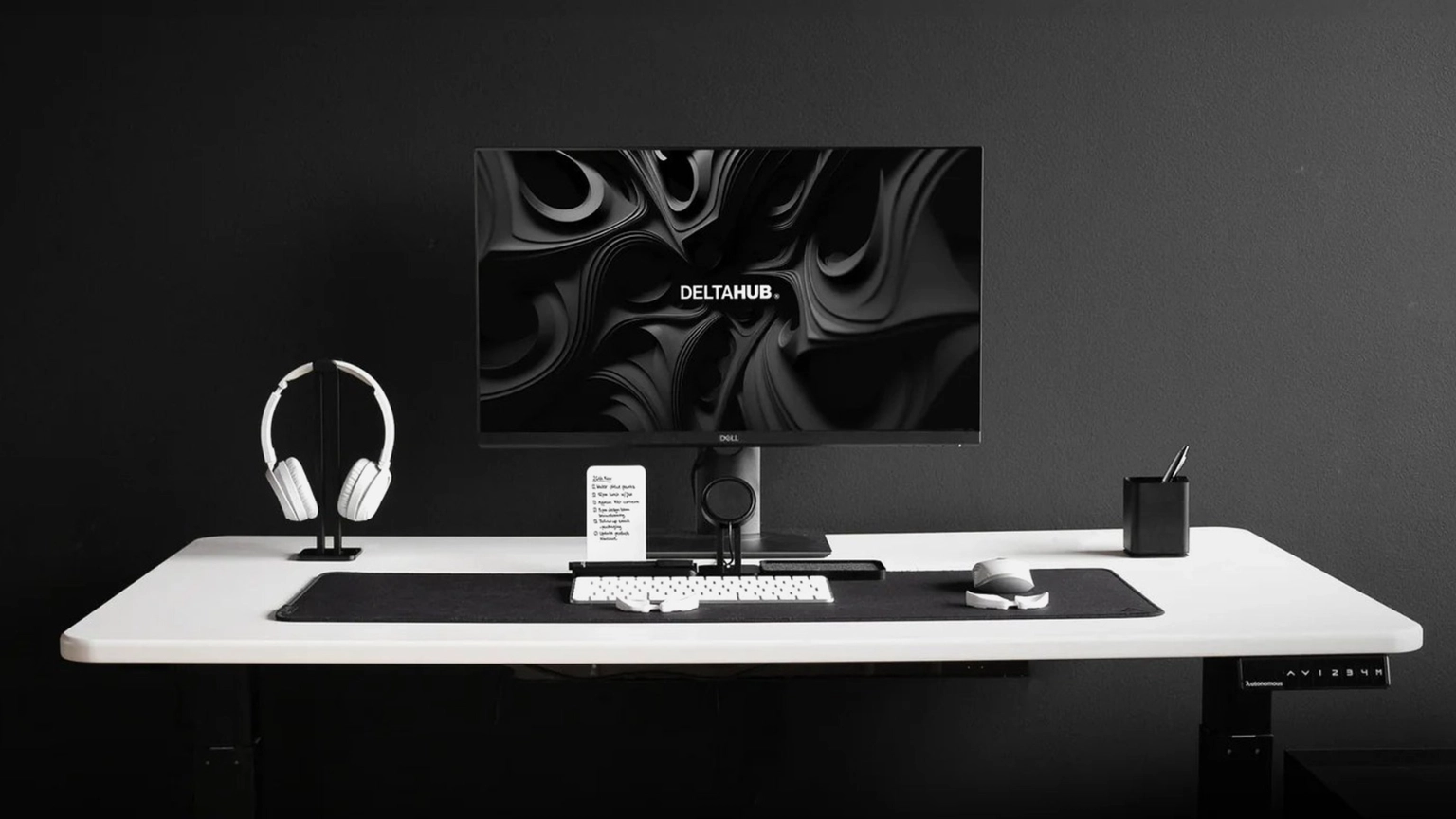 The Monochrome Black-Styled Minimal Desk Setup