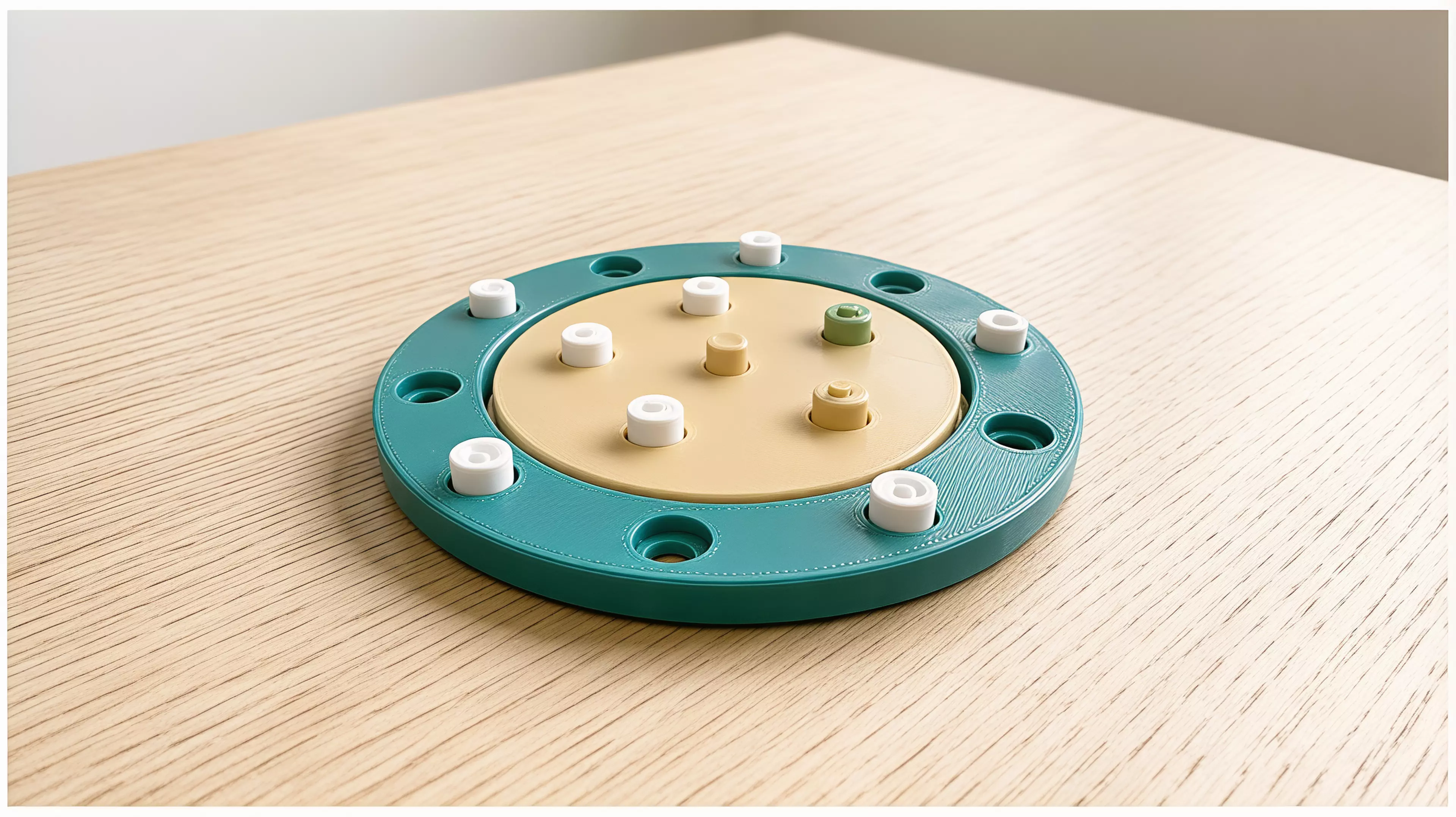 Place one of five signal stones, rotate the shared orbit, and try to hold a three-point wedge while every move reframes both players' plans. The five-job topology changes play rather than decorating it.

By Leo.