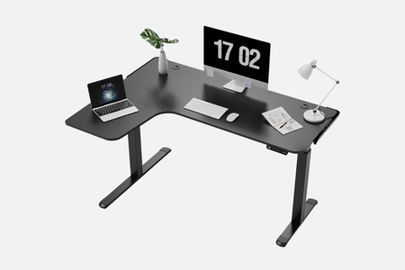 EUREKA ERGONOMIC 60" L-shaped Standing Desk: Programmable Keypad