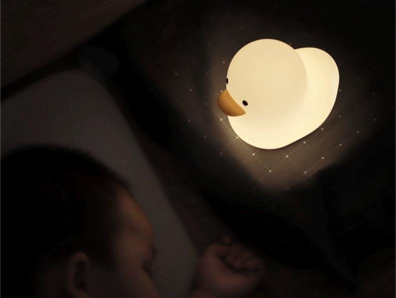 Moody Mouse Duck Silicone Sleep Lamp - Interactive Pat Control Night Light