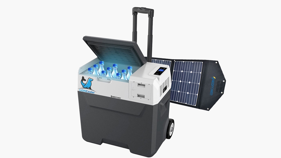 LiONCooler Combo, X50A Portable Solar Fridge/Freezer (52 Quarts) and 90W Solar Panel - Autonomous.ai