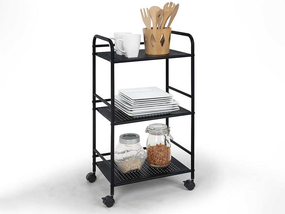 SunnyPoint 3-Tier Metal Rolling Utility Cart