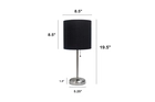all-the-rages-19-5-power-outlet-base-standard-metal-table-lamp-brushed-steel-black-shade