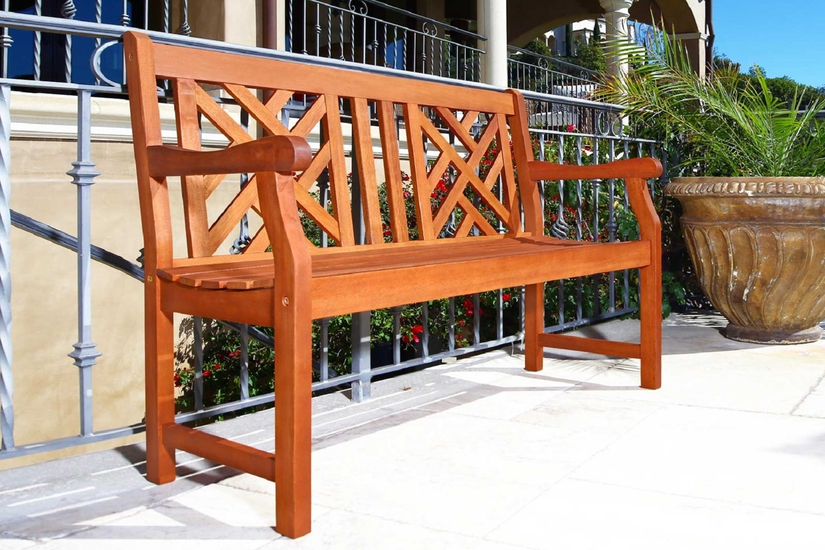 2 seater wooden garden bench best sale
