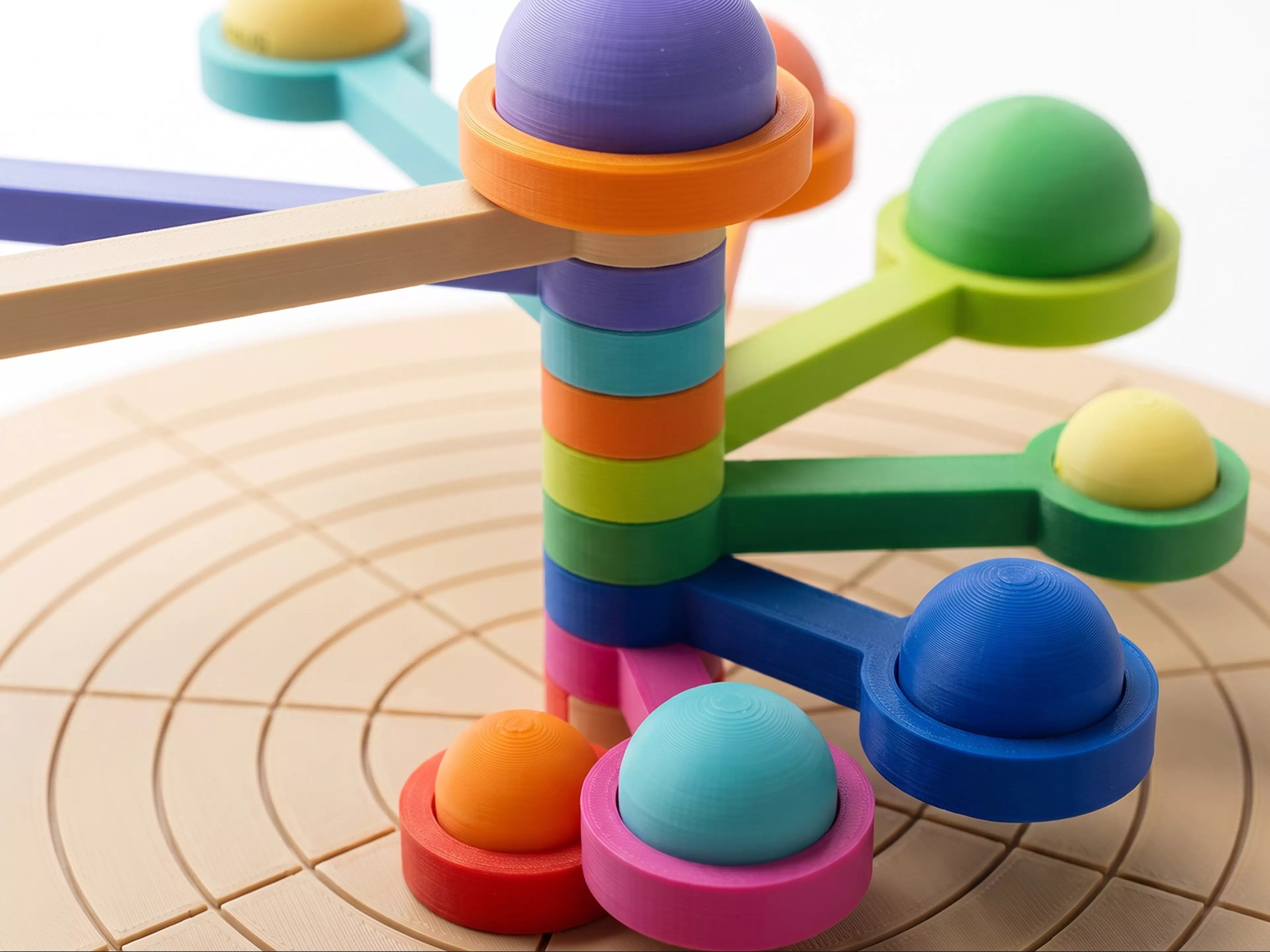 Precision Laser-Engraved Orbital Base with 10 Magnetic Planet Modules (Sun, 8 Planets & Pluto).