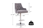 kerdom-bar-stools-velvet-button-tufted-upholstered-grey