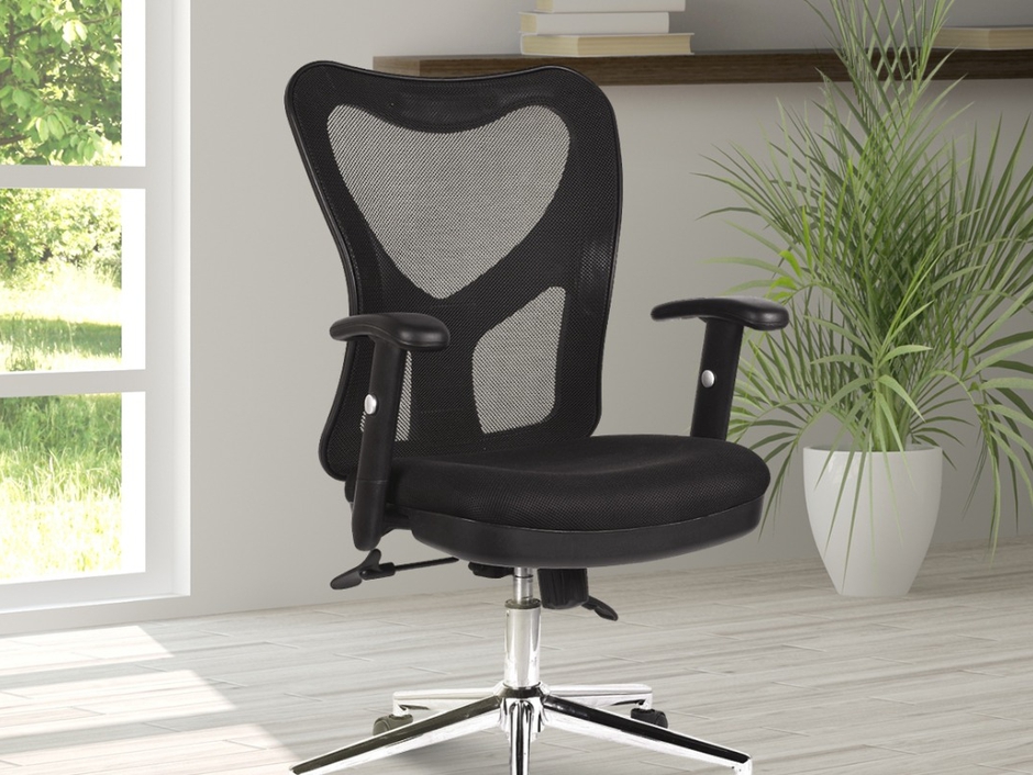 Techni Mobili High Back Mesh Office Chair w/Chrome
