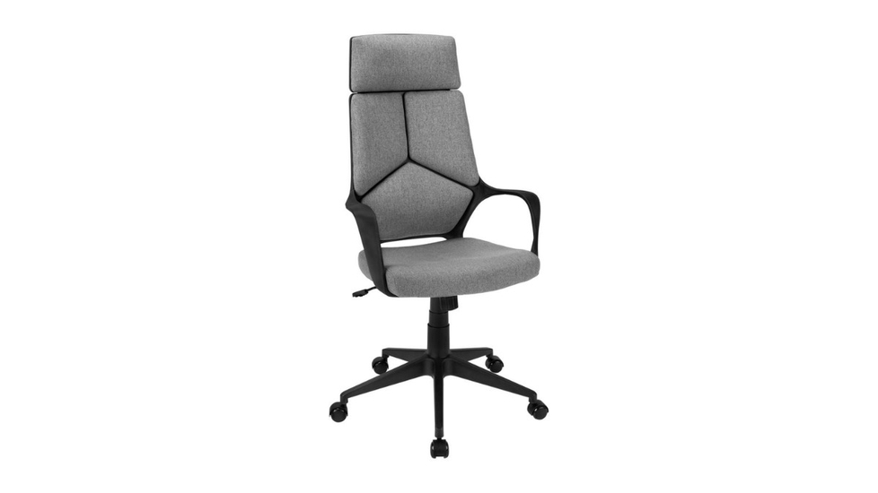 Trio Supply House Office Chair: Black Dark Grey Fabric Executive - Autonomous.ai