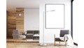 Dessau Turbo Swing-Arm Floor Lamp - Satin Nickel - Autonomous.ai