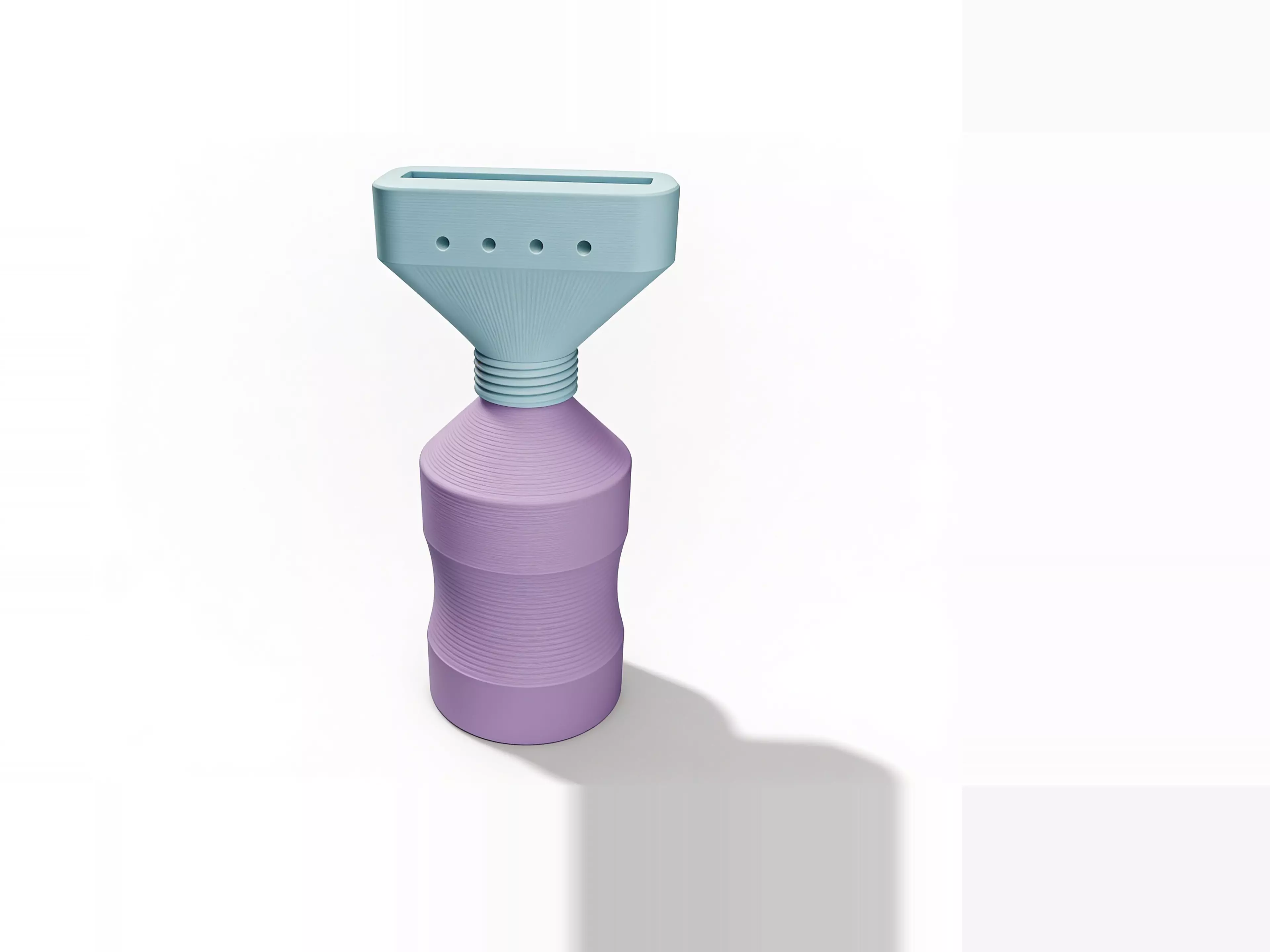 Stop juggling your water bottle and phone during workouts.
📱 PHONE STAND CAP
Screw-on lid doubles as a secure phone holder with a self-adjusting wedge slot (fits 70-90mm wide phones with case). Landscape orientation perfect for watching exercise tutorials, timers, or music playlists.

💧 500ML HYDRATION
Generous capacity for full gym sessions. PETG construction is durable, lightweight, and easy to clean. Built-in drainage holes in the phone slot keep moisture away from your device.

🏋️ GYM-READY DESIGN
Stable base prevents tipping even when empty. Compact enough for any bench, desk, or floor mat. The angled phone position keeps your screen visible at eye level without straining your neck.

Perfect for: Home gym enthusiasts, personal trainers, CrossFit athletes, yoga practitioners, anyone who follows video workouts.
