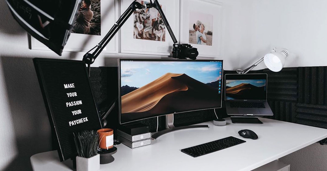 image of desk setup