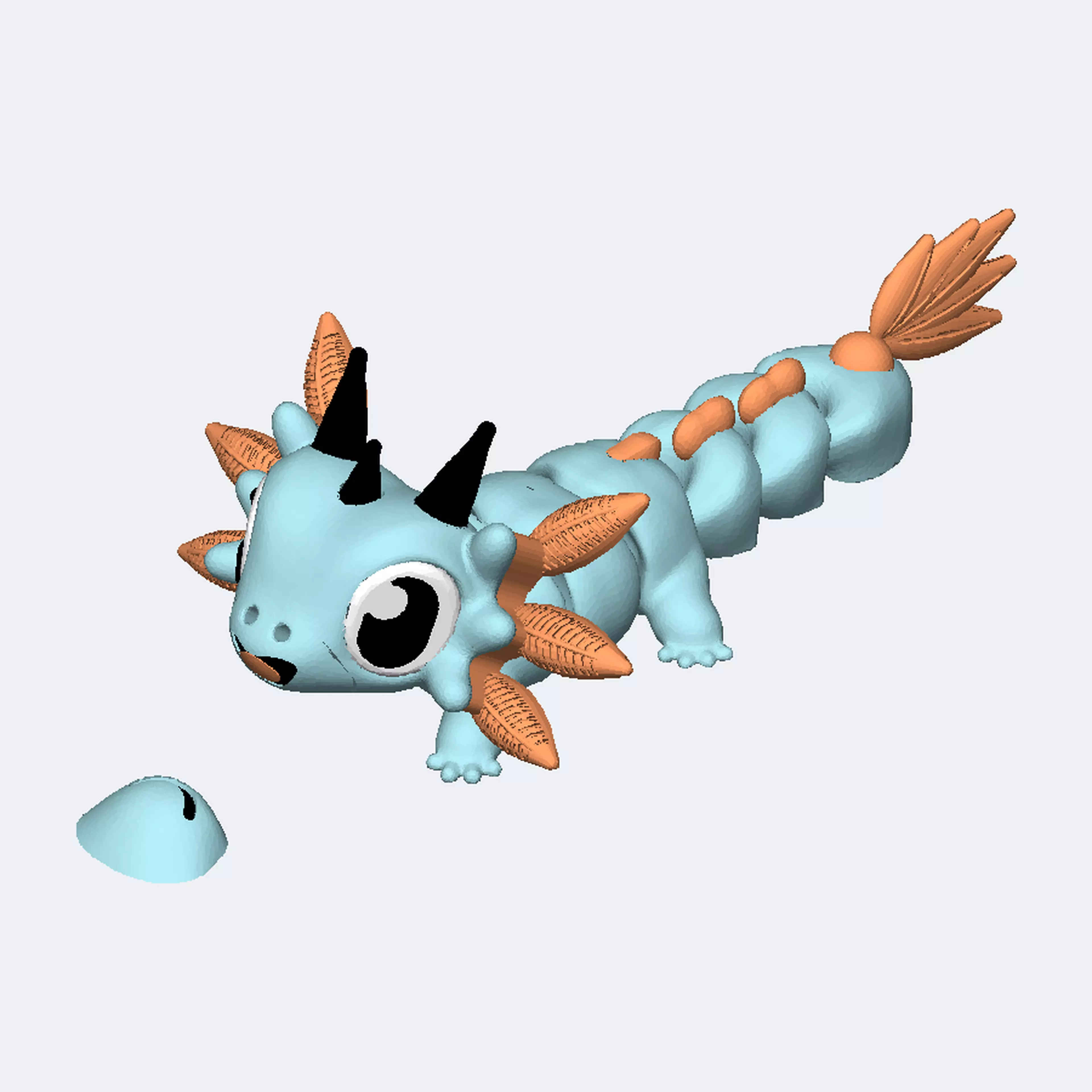 Flexi Axolotl, dressed as Mintfin