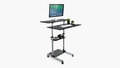 Mount-It! Large Height Adjustable Rolling Stand up Desk - Autonomous.ai