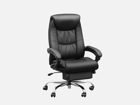 Duramont Reclining Leather Office Chair: Ergonomic Adjustable Seat