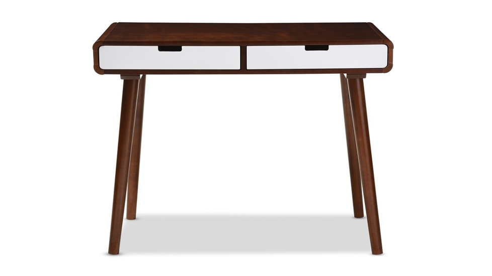 Skyline Décor  2-drawer Wood Writing Desk: Two-tone - Autonomous.ai