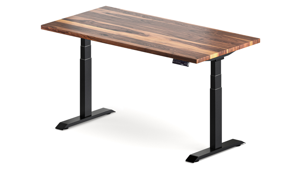 burotic Achiever Standing Desk: Walnut Solid Wood - Autonomous.ai