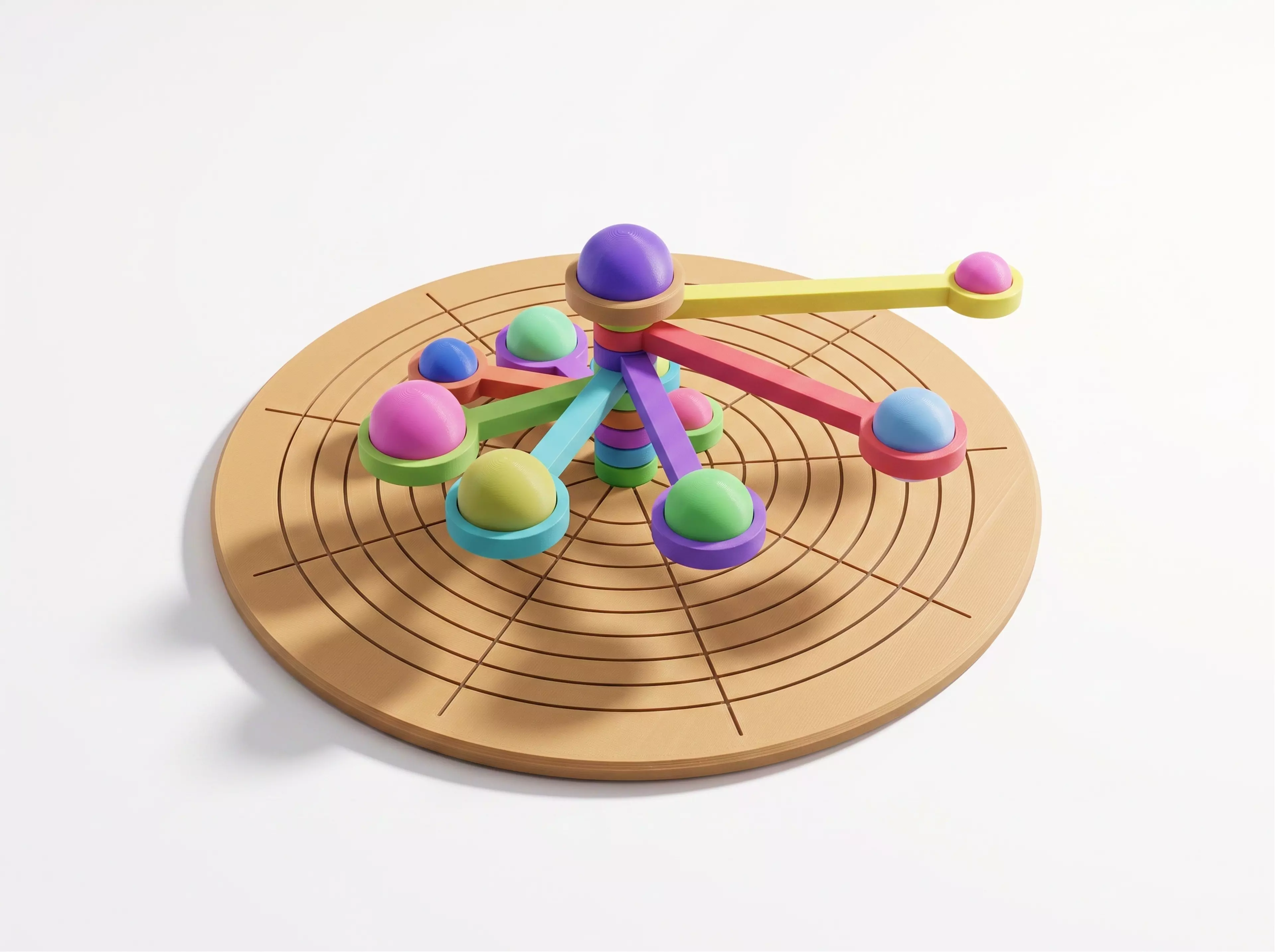 Solar System Base – Engraved with the Nine Planetary Orbits