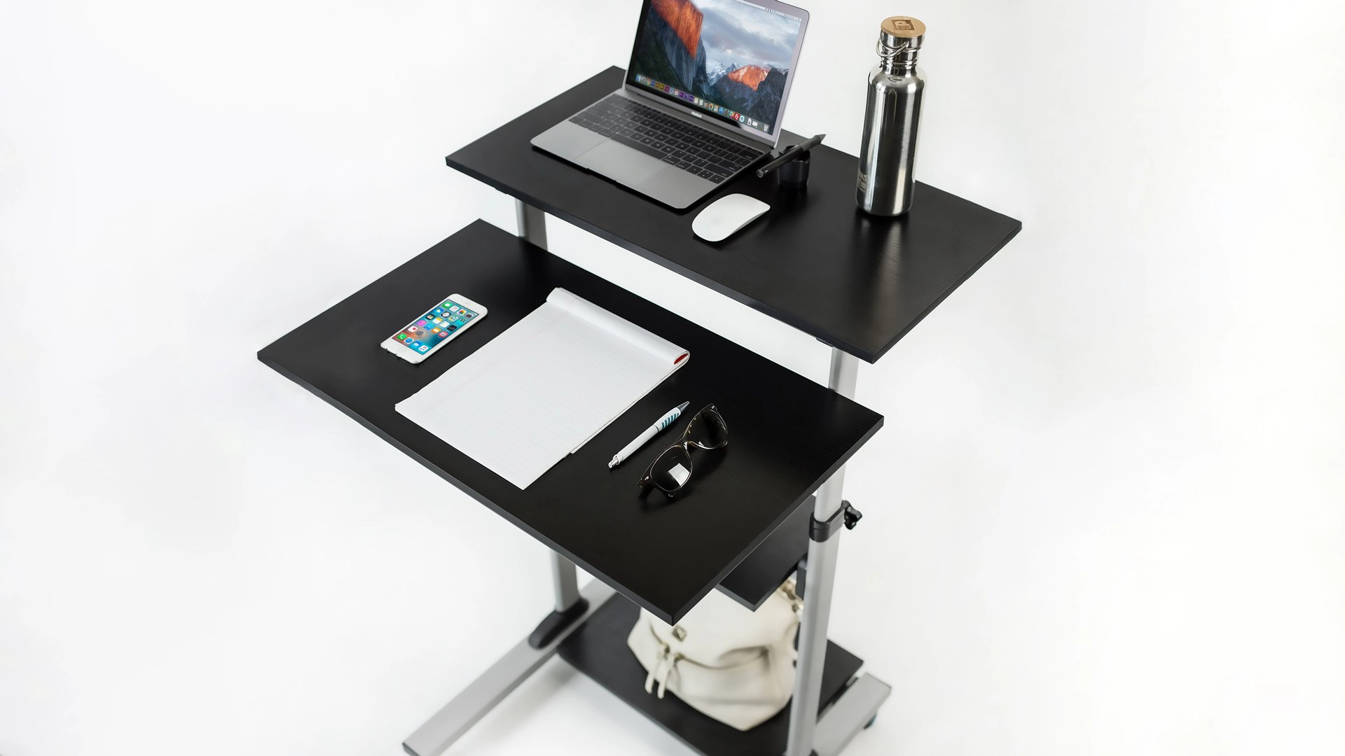 Mount-It! Height Adjustable Rolling Stand up Desk