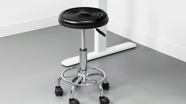 Mount-it! Height Adjustable Stool with Wheels