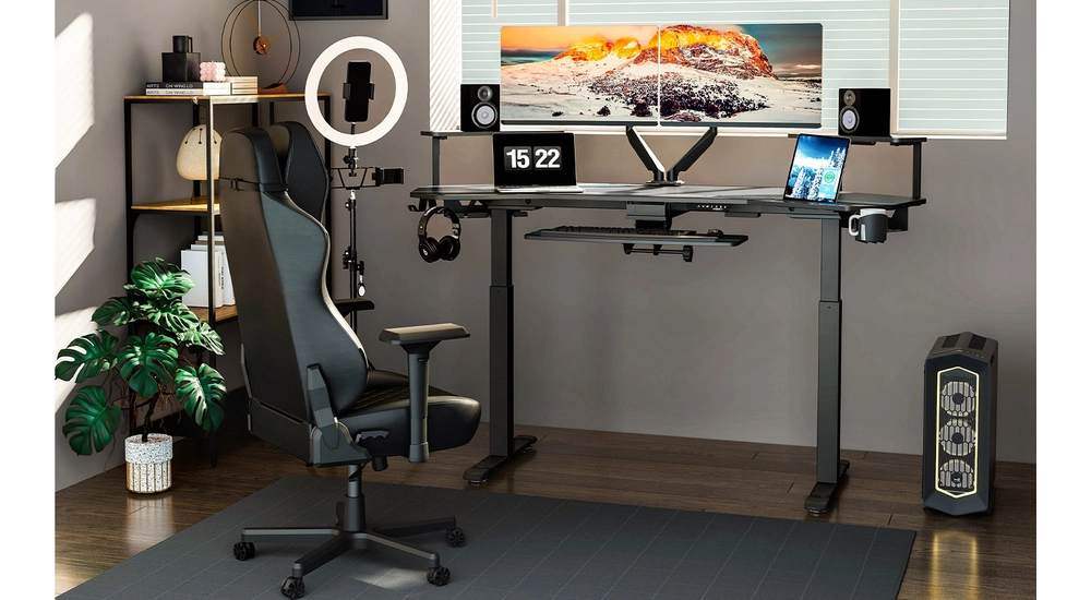 EUREKA ERGONOMIC AED 72-inch Large Standing Desk with Keyboard Tray