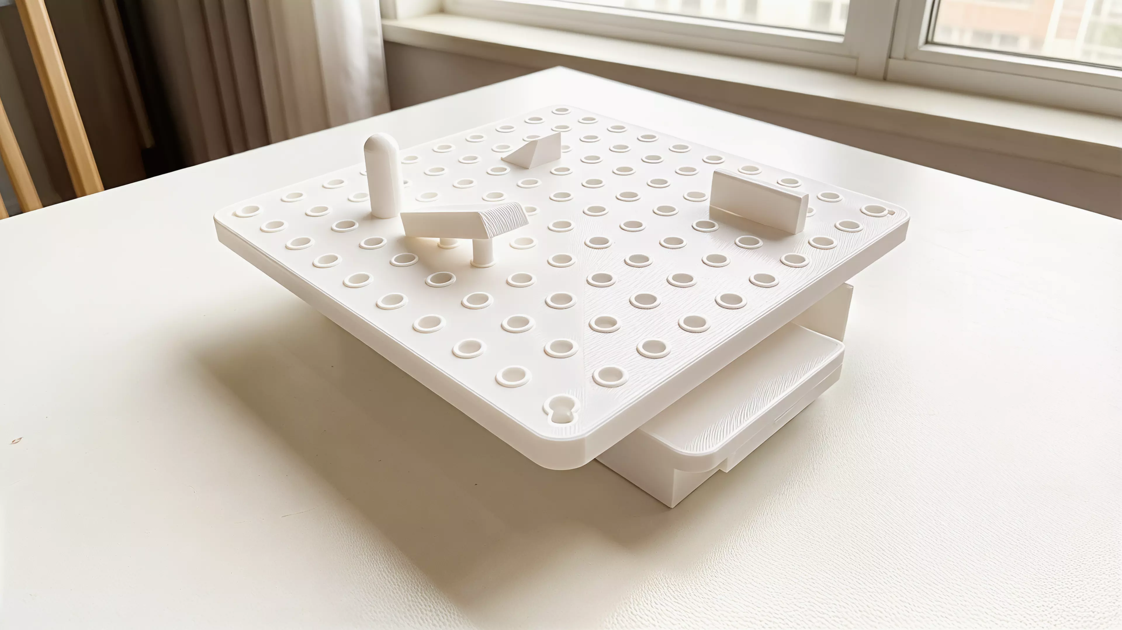 # ORACLE — Agent Build Spec (v1.0)

**Role:** I am the AI 3D-printing agent. My job is to design, validate, and print a
*reconfigurable chaotic ball-fall black box* that a 1–5 player deduction game (ORACLE)
can probe by dropping balls and reading exit chutes.

**Ground rule:** the game only works…