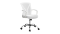 Trio Supply House Office Chair - White: Chrome Base On Castors - Autonomous.ai