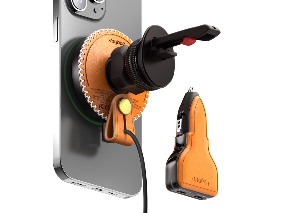 VogDUO VogDUO Wireless Leather Car Charger: Genuine Leather Design